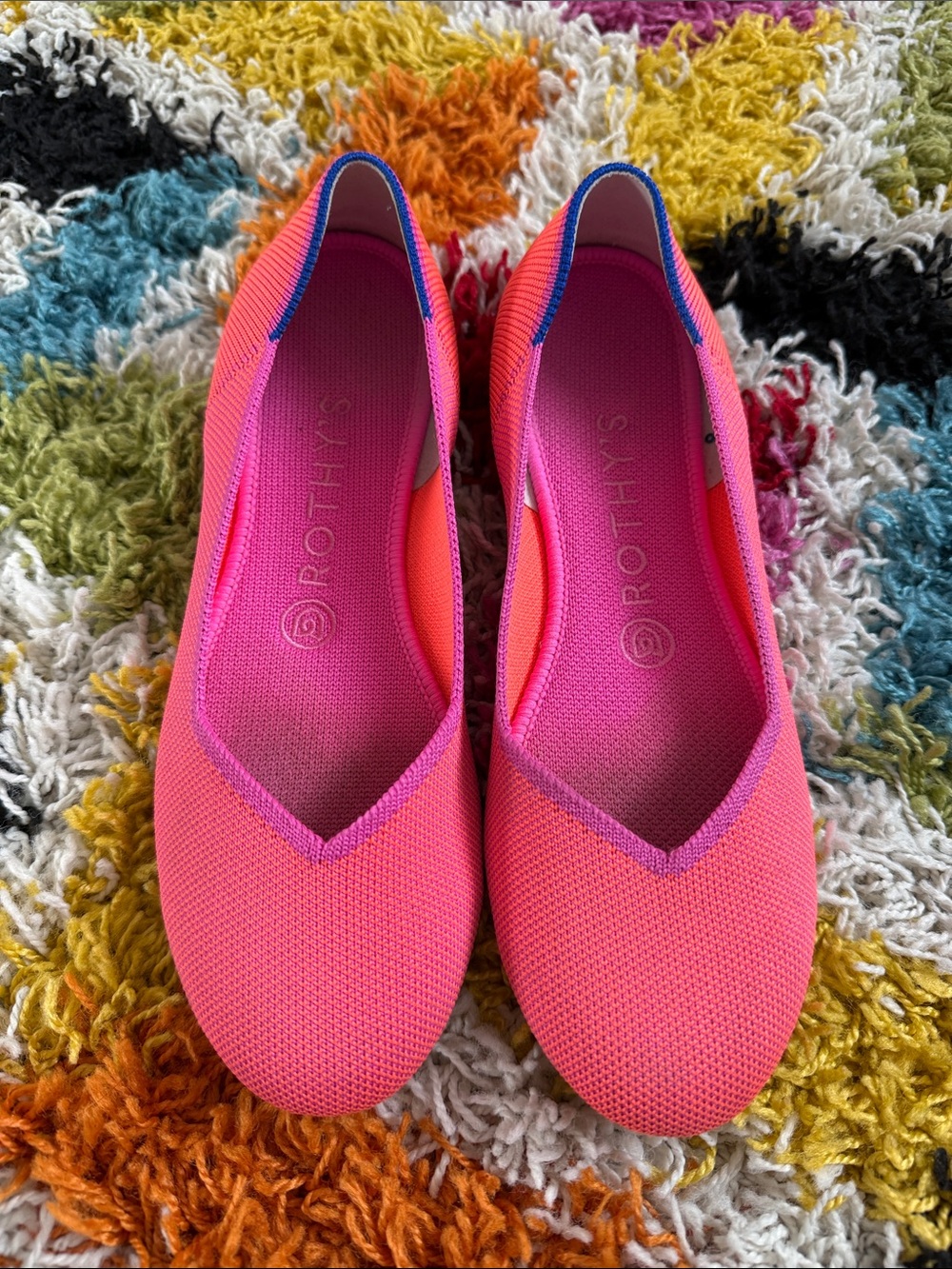 Rothy's Shocking PinkKnit Slip-On Flats